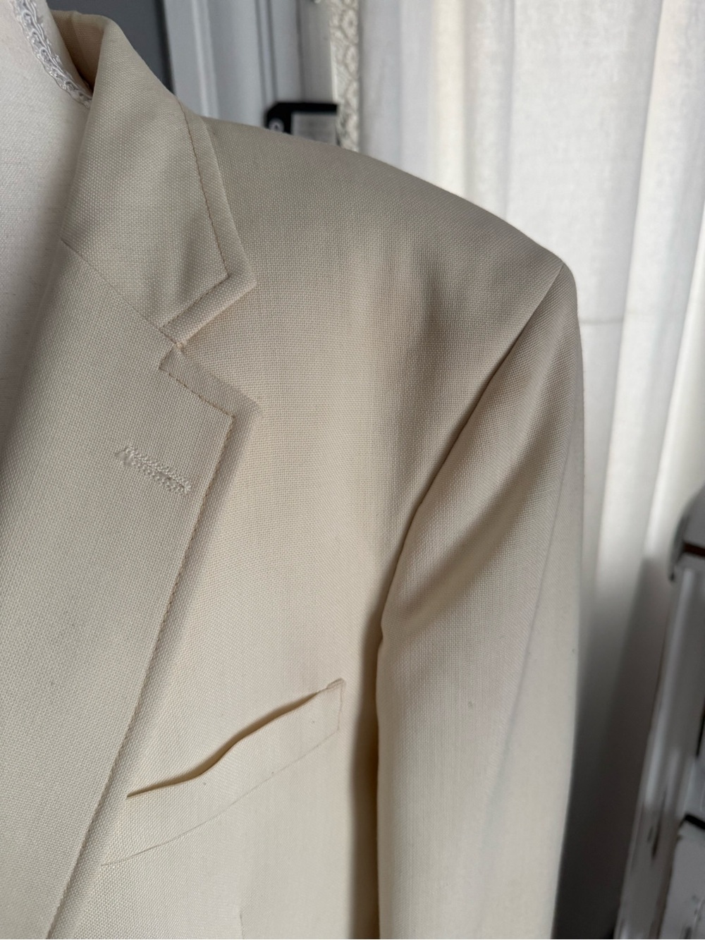 Vintage IZOD Lacoste Men’s Cream Blazer Sport Coat Crocodile Preppy Jacket - Picture 2 of 6